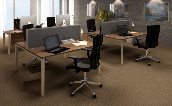 Ścianki międzybiurkowe MA-PT-140/52, kolor Opal L-03