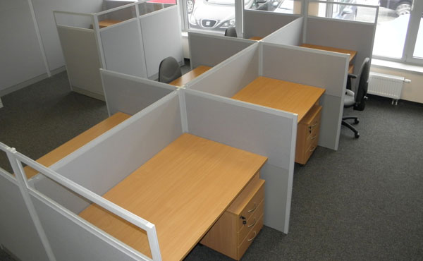 Przegrody MA-STS-160/117 i wiszące MA-PT-140/52, kolor Opal L-03