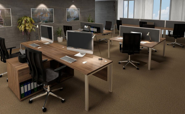 Ścianki międzybiurkowe MA-PT-140/52, kolor Opal L-03